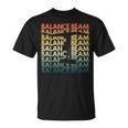 Retro Balance Beam Repetitive Vintage Bb Gymnast T-Shirt