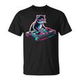 Retro Cat Dj Disco Party Music Cat T-Shirt
