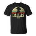 Retro Dallas Texas Cowboy Hat On Cowboy Boot Vintage T-Shirt