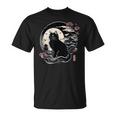 Retro Kawaii Black Cat Japanese Anime Cat T-Shirt