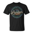 Retro Morning Wood Lumber Company Camping Woodman T-Shirt