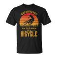 Retro Never Underestimate An Old Man On A Bicycle T-Shirt