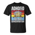 Retro Vintage Adhd&D Roll For Concentration Gamer T-Shirt