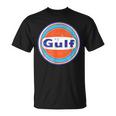Retro Vintage Gas Station Gulf Motor Oil Car Bikes Garage T-Shirt