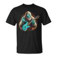 Rock On Bigfoot Playing A Electric Guitar Sasquatch Big Foot T-Shirt