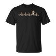 Rugby Retro Heartbeat Ekg Vintage For Rugby Player T-Shirt