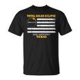 San Antonio Texas Solar Eclipse 2024 Us Flag T-Shirt