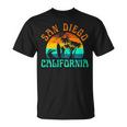 San Diego California Beach Surf Summer Vacation Girl Vintage Surfer T-Shirt