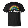 San Diego Rainbow 70'S 80'S Style Retro Gay Pride California T-Shirt