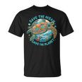 Save The Ocean Save The Planet Cute Sea Turtle T-Shirt