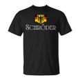 Schröder Surname German Family Name Heraldic Eagle Flag T-Shirt