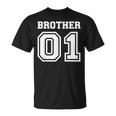 Schwarzes T-Shirt Brother 01, Sportliches Design für Brüder