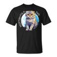 Scottish Fold Katzen Papa Cat Dad Daddy Haustier Freund T-Shirt