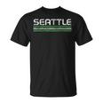 Seattle Washington Retro Vintage Weathered Stripe T-Shirt