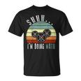 Shhh I'm Doing Math Weight Lifting Gym Workout Retro Vintage T-Shirt