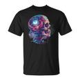 Sistema Solar En Un Cerebro Cráneo Sistema Solar Astronomía Camiseta unisex