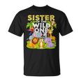 Sister Of The Wild One 1St Birthday Zoo Animal Safari Jungle T-Shirt Sister Of The Wild One 1St Birthday Zoo Animal Safari Jungle T-Shirt