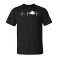 Skid Sr Heartbeat Love Construction Machinery T-Shirt