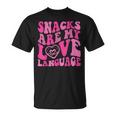 Snacks Are My Love Language Toddler Valentines Day T-Shirt