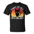 Snarky Cat First Of All I'm A Delight Sarcastic Kitty T-Shirt
