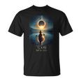 Solar Eclipse 2024 Lake Reflections Texas Solar Eclipse T-Shirt