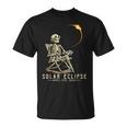 Solar Eclipse April 8 2024 Skeleton Solar Eclipse Glasses T-Shirt