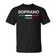 Soprano Italian Name Italy Flag Italia Family Surname T-Shirt
