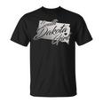 South Dakota Girl Vintage Distressed State Outline Women's T-Shirt