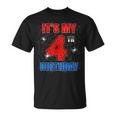 Spider Web Four 4 Years Old It's My 4Th Birthday Boy Party T-Shirt