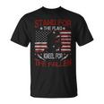 Stand For The Flag Kneel For The Fallen Veterans Day T-Shirt