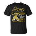 Stepping Into My Capricorn Birthday With God Grace And Mercy T-Shirt