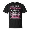 Stolze Rentnerin Schwarzes T-Shirt - Abschied von Besten Kollegen