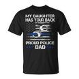 Stolzer Papa Eines Police Officer – Thin Blue Line Geschenk T-Shirt