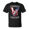 Stronger Together Canada Day Usa Couples T-Shirt