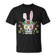 Sugar Skull Happy Easter Bunny Ears Cute T-Shirt