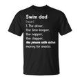 Swim Dad Definition Swimming Father Of A Swimmer Dad T-Shirt
