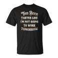 T-shirt Ce Goût de Bière Design Original, Tee Fun pour Amateurs