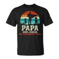 Team Papa Zwei Söhne Kinder Jungsatertag Bester Super Papa T-Shirt