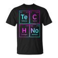 Techno Sintetizador Químico Rave Music Edm Music Festival Camiseta unisex