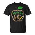 Test Day Rock The Test Teacher Testing Day Donut Stress T-Shirt