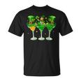 Three Patrick's Day Cocktail Glasses Costume Drinker Drunker T-Shirt