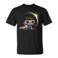 Total Solar Eclipse 2024 Axolotl In Astronomy Glasses T-Shirt