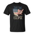 Total Solar Eclipse 2024 Path Of Totality Usa Map Event T-Shirt