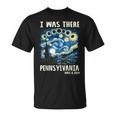 Total Solar Eclipse 2024 Pennsylvania Starry Night Painting T-Shirt