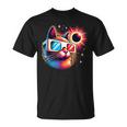 Total Solar Eclipse Cat Colorful T-Shirt