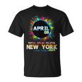 Total Solar Eclipse New York 2024 Colorful Totality T-Shirt