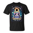 Total Solar Eclipse Yes It's My Birthday April 8 2024 Cat T-Shirt