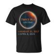 Totality 24 Twice In A Lifetime Total Solar Eclipse 2024 T-Shirt