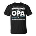 Two Titel Bonus Papa Und Opa Bonus Papa Grandpa S T-Shirt