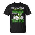 Unterschätze Niemals Einen Alten Mann Mit Einem Traktor Opa T-Shirt